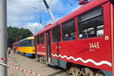 У Дніпрі зіткнулися два трамваї (відео)