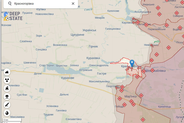 Ворожі війська просунулися в Красногорівці – ситуація на Донбасі від DeepState