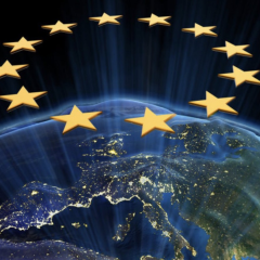 Изображение с украинскими беженцами в ЕС