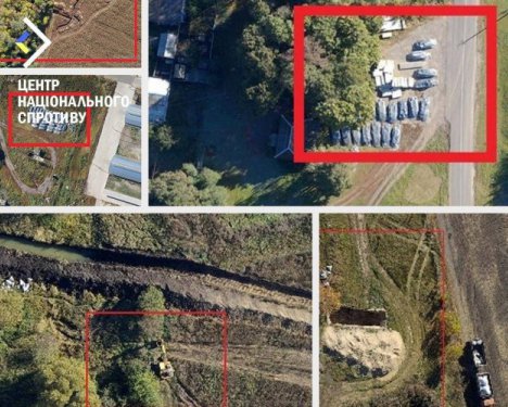Росіяни імітують будівництво оборонних рубежів в Курській області: фото