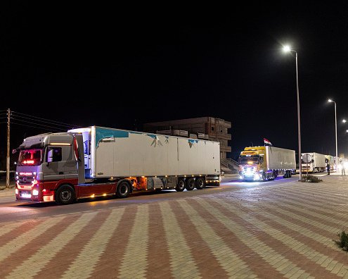 Колонны с гуманитарной помощью отправились из Египта в сектор Газа