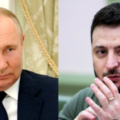 Zelensky and Trump at Davos forum