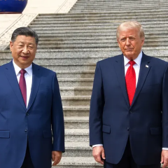 Си Цзиньпин и Трамп на переговорах