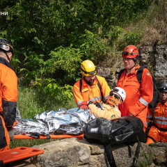 Rescuers training in Odessa catacombs