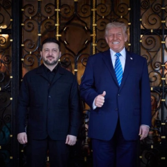 Зеленський і Трамп на переговорах