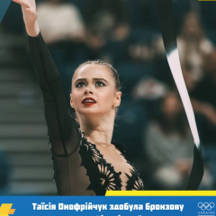 Gymnast with European bronze medal