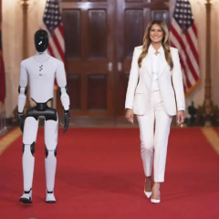 Мелания Трамп и робот Figure 03 в Белом доме