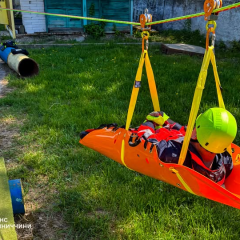 Training of Vinnytsia rescuers at height