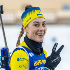 Украинская биатлонистка Дмитренко в масс-старте Кубка мира