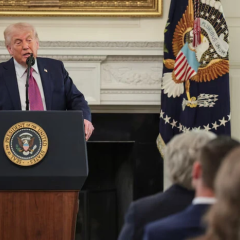 Портрет Трампа в интервью на телевидении