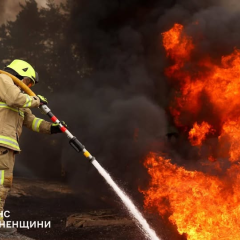 Пожар на предприятии из-за российского беспилотника