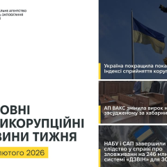 Логотип НАБУ на фоне украинского флага