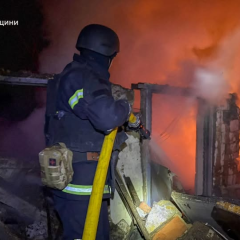 Fire in residential area of Kharkiv region