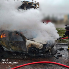 Пожежа на АЗС у Херсоні