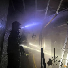Fire in Kyiv Region after the attack