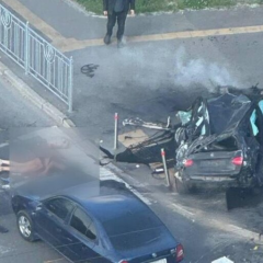 Kyiv accident: Mercedes in underground passageway