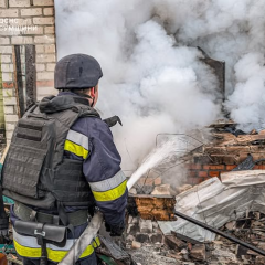 Russian strike on village in Sumy region