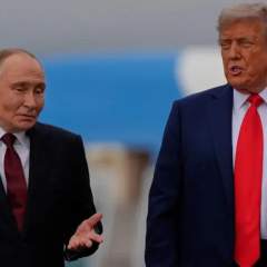 Трамп и Путин на переговорах