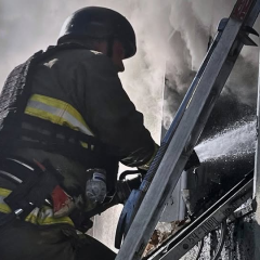 Fire in Kyiv region after UAV strike
