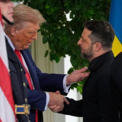 Zelensky and Trump at the meeting