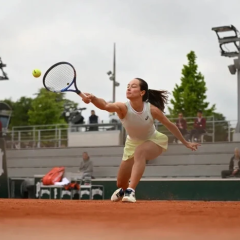 Tennis player injured by advertising billboard