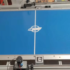 Robot playing air hockey at human level