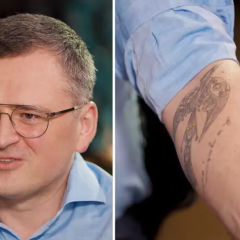Дмитро Кулеба татуювання слона статуетки деталі