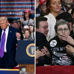 Трамп остановил выступление на заводе