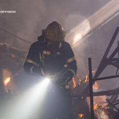 Пожар на складе мебели в Хмельницкой области