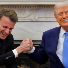 Трамп і Макрон у суперечці