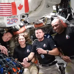 Image of astronauts on the Moon