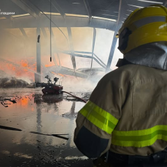 Пожар и травмы в результате атаки