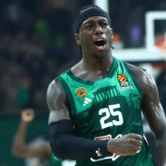 Euroleague logo on background of money