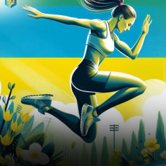 Украинские спортсменки на пьедестале