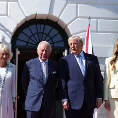 Король Чарльз III и президент Трамп