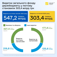 Графічне відображення видатків за січень-лютий 2026