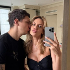 Lesya Nikitiuk congratulated the groom at the wedding