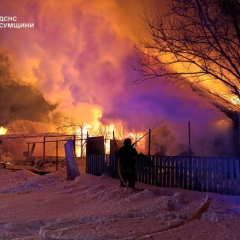 Пожежі внаслідок російських ударів по Сумщині