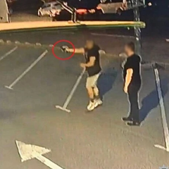 Young man shooting at opponent