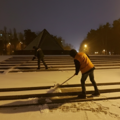 Київ очищає вулиці від снігу