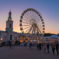 Dismantling of the Observation Wheel in Podil