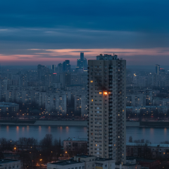 Пожар в жилых домах Киева