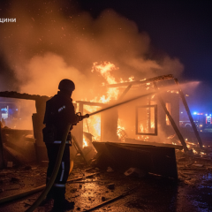 Пожар в жилых домах Харьковщины