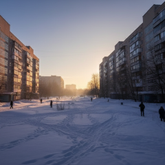 Киев засыпает под снегом