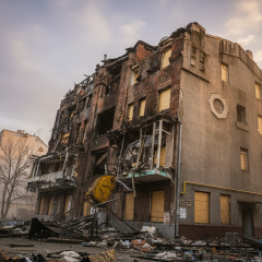 Пошук людей під завалами в Харкові
