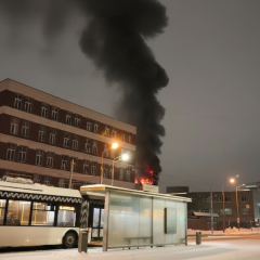 Пожежа на заводі у Москві