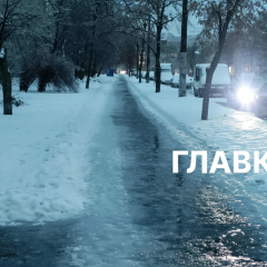 Winter in Kyiv, snow and frost