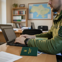 Родственники пропавших без вести на фоне документации