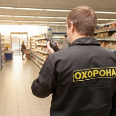 Охранники задерживают подозреваемых в краже