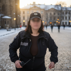 Дівчина в поліцейській формі